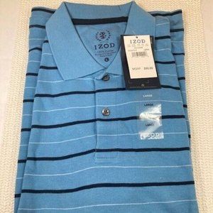 Izod_Polo Shirt_Men's Large_Short Sleeve_Color:Niagara Blue_NWT